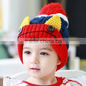 MZ3084 Cute Baby Kids Infant Winter Christmas Warm Knit Hat ear Beanie Cap