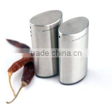 Stainless Steel Salt & Pepper Set.