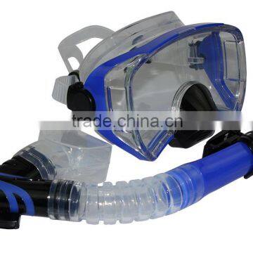 Popular diving dive set professional water sports gear scuba diving equipment diving tempered mask and dry snorkel set