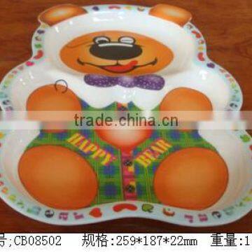 Melamine cute design kids fancy food dishes