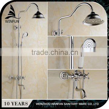 Luxury hotel rain/rainfall bathroom shower set,antique brass shower set