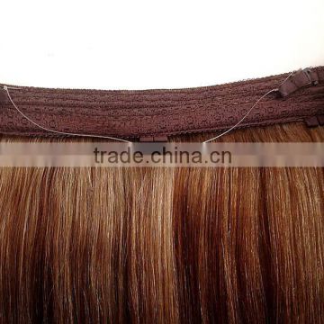 Wholesale Price brazilian human hair extension Flip In Halo Hair Extension