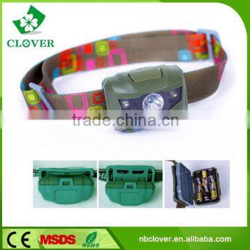 Outdoor Using Waterproof 180 Lumens 3W CREE + 2 Red LED High Power Headlamp