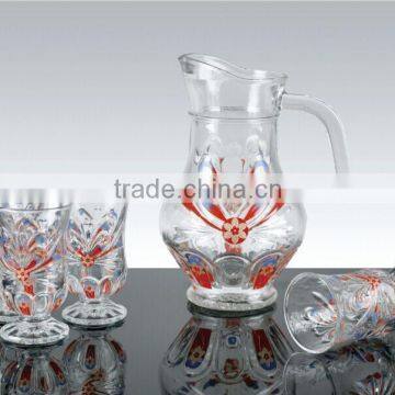 glass water set/drinkware set /drinking jug cup set