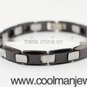 Ceramic Chain Link Tungsten Therapy Power Magnetic Health Women Bracelet