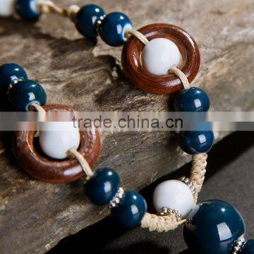 2016 New Ethnic style ceramic necklace long necklace for sales