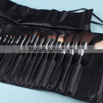 MakeUp Brush Cosmetic Set Eyeshadow wood Brush Blusher Tools + Black Cup Holder Case Make up Brushes