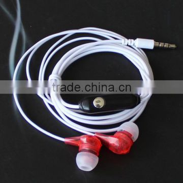 Transparent earphones with clear cable, earpiece for iPhone