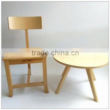TDSM-33-4 QVB HANGZHOU JIANDE TONGDA BIRCH WOOD FRAME NATURE COLOR PLYWOOD SEAT+PLYWOOD BACK DININING CHAIR