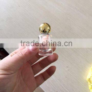 5ml gold/silver ball shape cap perfume bottle