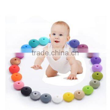 Bangxing soft silicone beads silicone teething beads for jewelry