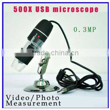 CE FCC ROHS 50-500 USB digital microscope with measurement function