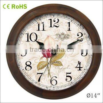 hot sales new products wooden clock cheap clock round shape clock