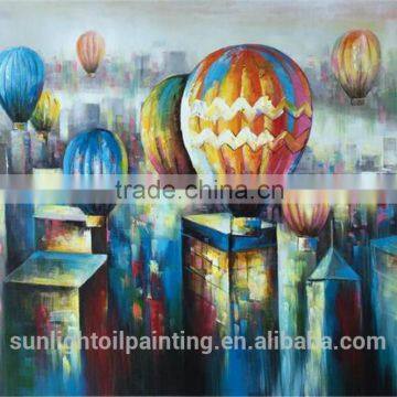 High Quality Home Decoration Handmade City landscape Canvas Art Wall Oil Painting