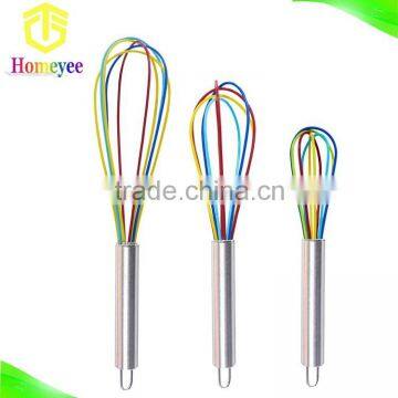 High quality Rich and colorful silicone manual egg beater