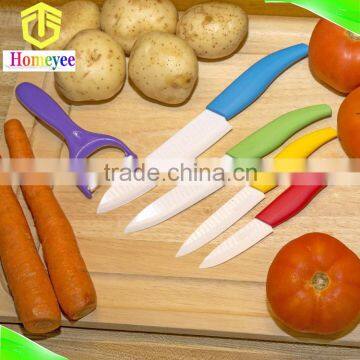 5pcs assorted color top quality knife set ceramic