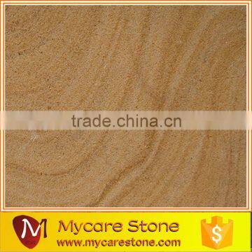 yellow wooden vein sandstone paving stone tile