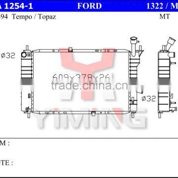 radiator for Fordd Tempo Topaz 92-94 Manual Transmission