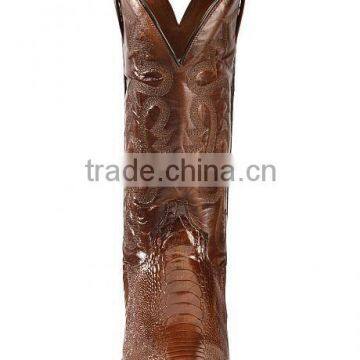 Black Cherry Tan Cowboy&cowgirl Handmade Genuine Leather Western Ostrich Leg Boots Wholesale photo-6