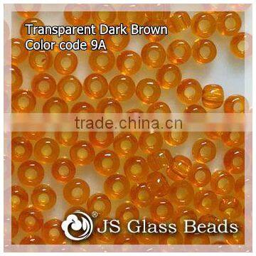 High Quality Fashion JS Glass Seed Beads - 9A# Orange Transparent Rocailles Beads For Garment & Jewelry