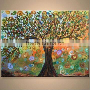 Beautiful uv printed abstract tree acrylic painting