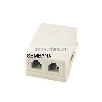 6P4C 2 port surface mount box