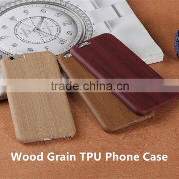 Natural Style TPU Wooden Grain Cell Phone Case For iPhone 5/5s/6/6 plus Wholesale