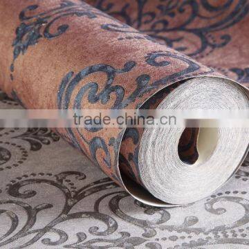 Big Flower Classic Wallpaper Brown Wall Paper