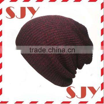 Hip Hop Winter Cap Mens Knitted Soft Feel Slouch Beanie Ski Hat photo-3
