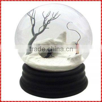 Simple designed round polyresin White Snow Ball