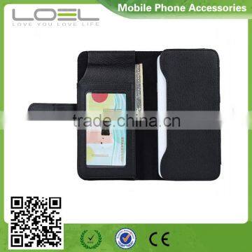 mobile phone leather wallet with card holder smart phone leather case