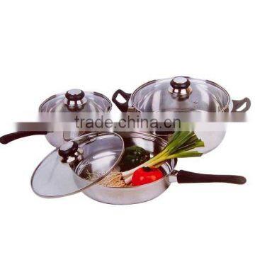 6pcs stainless steel cookware set