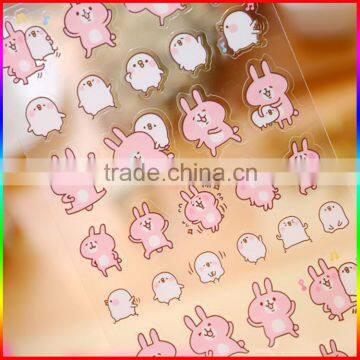 Custom Shape Cartoon PVC/Vinyl Sticker Bunny Design photo-2