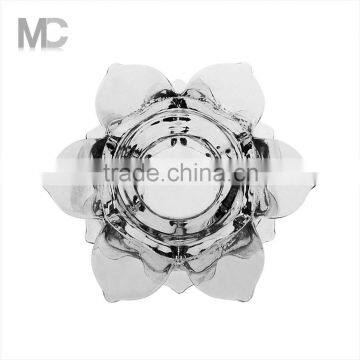 Lotus Style Luxury Decorative Tealight Glass Candle Holder photo-4