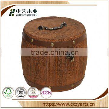 China Supplier Accept OEM rustic hinging antique wooden beer barrel