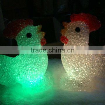 LED night light, crystal hen night light