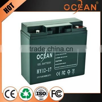 12V 17ah premium quality contemporary flat top OPZS solar battery