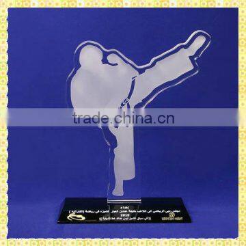 Nice Kung Fu Crystal Trophy For Sports Festival Gifts