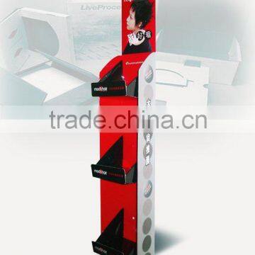cardboard hanging display with hook for hair products