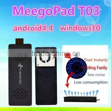 Accept paypal Meegopad T03 Mini PC Wins10 and Android 4.4 Dual OS 2GB / 32GB Intel Quad-Core Compute Stick Wifi Bluetooth