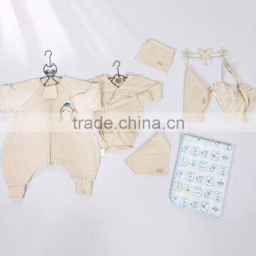 100% Cotton Nine Pieces Sets of Baby Clothing Sets Gift Box for Newborn