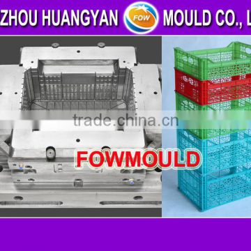 OEM 1 cavity hot/cold runner plastic injection crate mold for vegetable