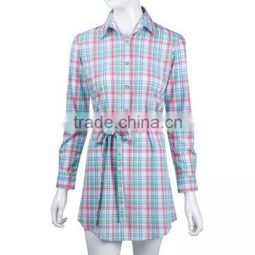 James 50s big check colorful regular soft woven fabric for children's shiring