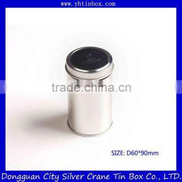 small round metal tin box for candy