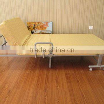 cheap fashionable beige yellow hotel metal folding bed