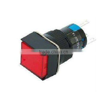 square head mininature push button switch with light 2NO+2NC KD16-11FD KD16-22FD