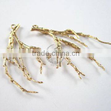 25x43mm 14K Light Gold Tree Branch Bamboo Root Pendant Charm DIY Jewlery Supplies 1850211 photo-2
