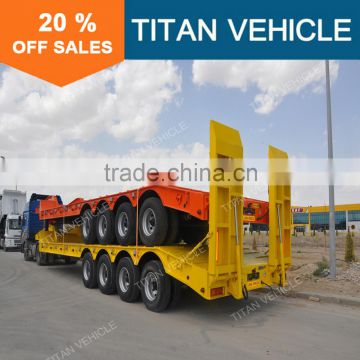 Titan custom 3 4 axles 80 tons widely used lowboy trailer for sale