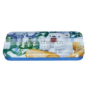 Tinplate two layers pencil case for children