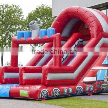 Hola red train inflatable slide/giant inflatable slide for sale